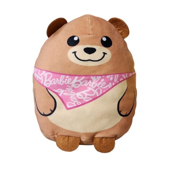 Barbie Squishy Bear Plush Stuffed Handkerchief 8” Sitting 2022 - Picture 1 of 4